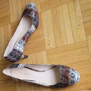 NINE WEST Snakeskin Print High Heels 8.5